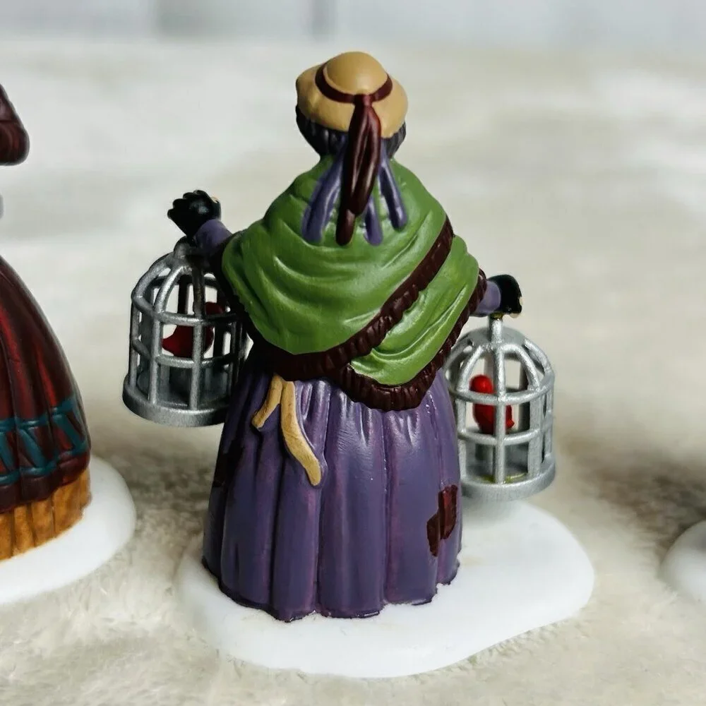 Department 56 Heritage Village The Bird Seller 58033 Set of 3 Retired NEW